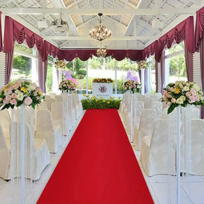Aisle Runner White - Red Carpet Ceremony Party Stage Rugs