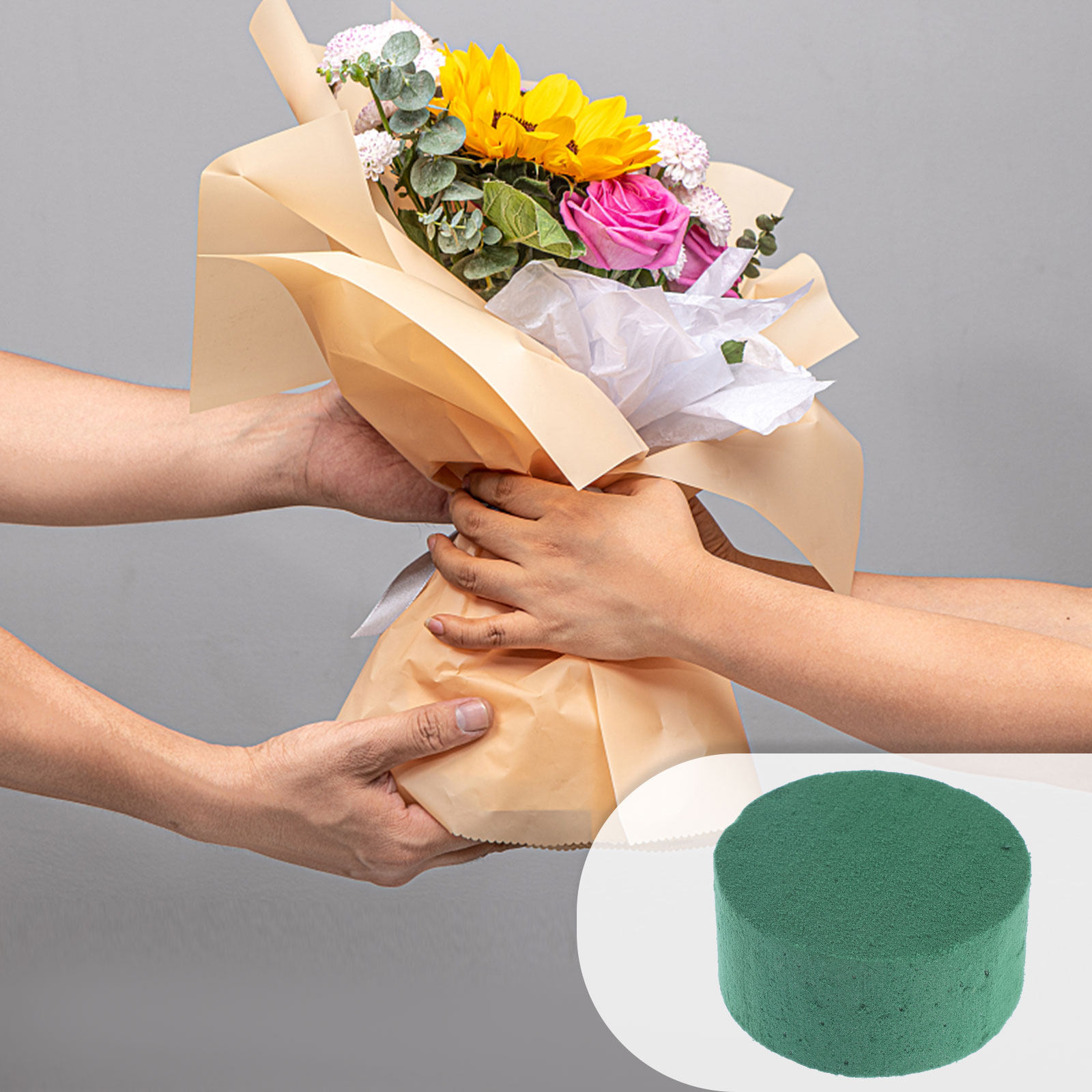 8Pcs Floral Mud Round Flower B - огляд і ціна Wedding Floral Supply
