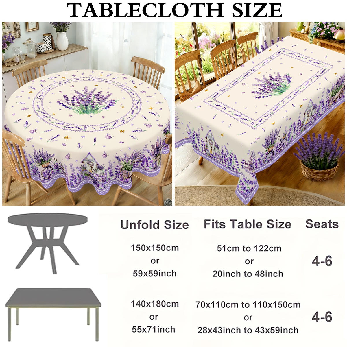 Purple Lavender Tablecloth Rus - огляд і ціна Wedding Floral Supply